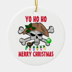 Yo Ho Ho Piraten-frohe Weihnachten Keramik Ornament