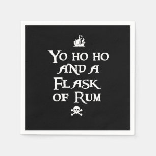 Yo ho und eine Flasche Rum Serviette