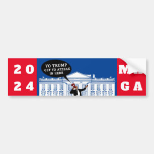 YO kommt Trump 2024 zurück   Whitehouse ULTRA MAGA Autoaufkleber