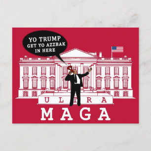 YO kommt Trump 2024 zurück   Whitehouse ULTRA MAGA Postkarte