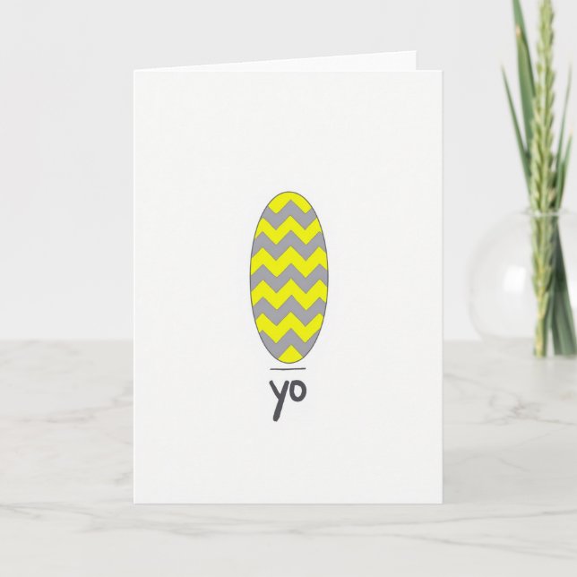 Yo Moderne Grafik-Kunstkarte Karte (Vorderseite)