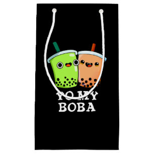 Yo My Boba Funny Boba Tea Pun Dark BG Kleine Geschenktüte