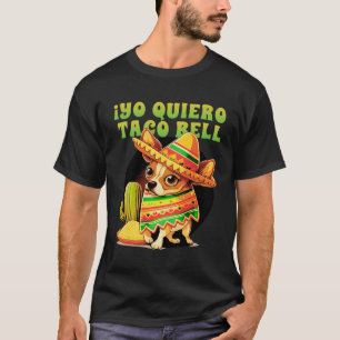 Yo Quiero Taco Chihuahua Dog Vintag Funny Bell T-Shirt