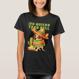 Yo Quiero Taco Chihuahua Dog Vintag Funny Bell T-Shirt