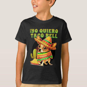 Yo Quiero Taco Chihuahua Dog Vintag Funny Bell T-Shirt
