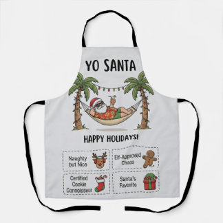 Yo Santa Lustiger Sommer Weihnachten Tropischer Ur Schürze