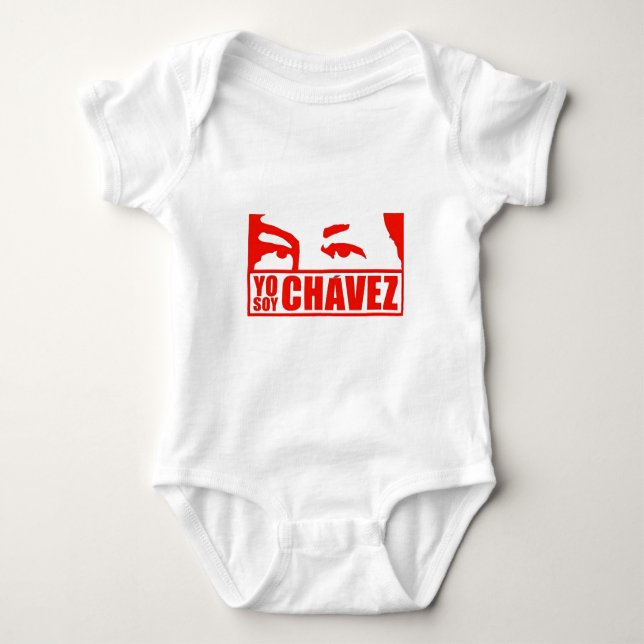 Yo Sojabohnenöl Chávez - Hugo Chávez - Venezuela Baby Strampler (Vorderseite)