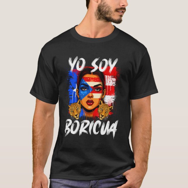 Yo Soy Boricua Puerto Rican Flag Puerto Rico Girls T-Shirt (Vorderseite)