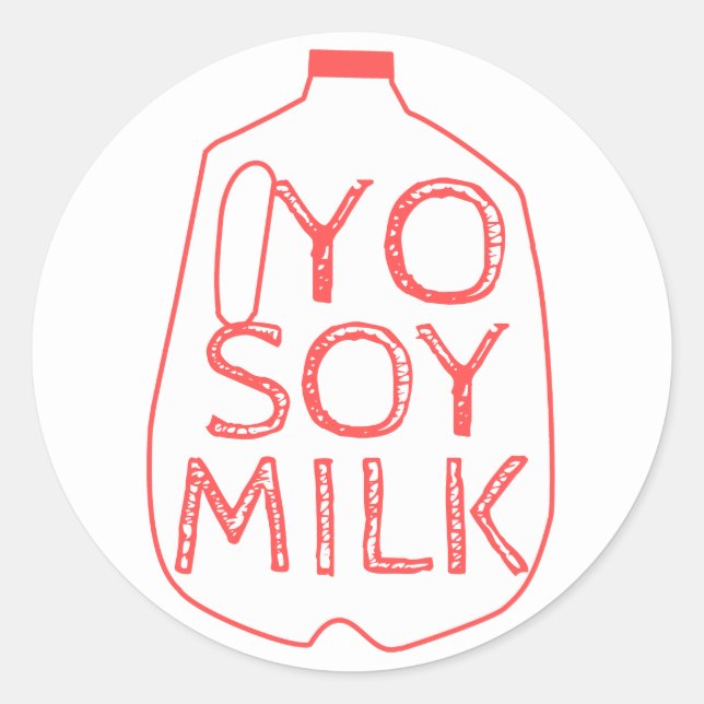 Yo Soy Milk Runder Aufkleber (Vorderseite)