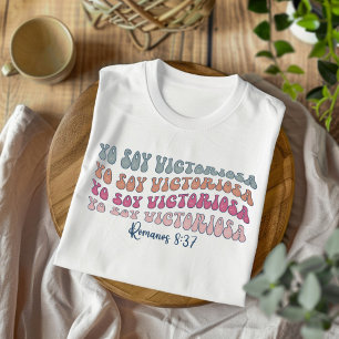 Yo Soy Victoriosa Distressed Christlich Spanisch T-Shirt