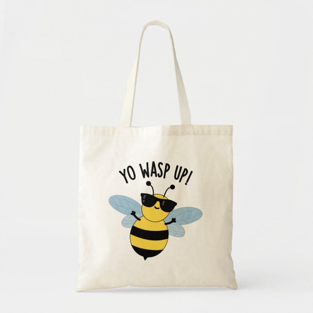 Yo Wasp Up Funny Bug Puff Tragetasche (Vorne)