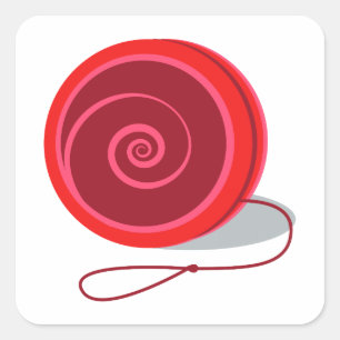 Yo-Yo Quadratischer Aufkleber