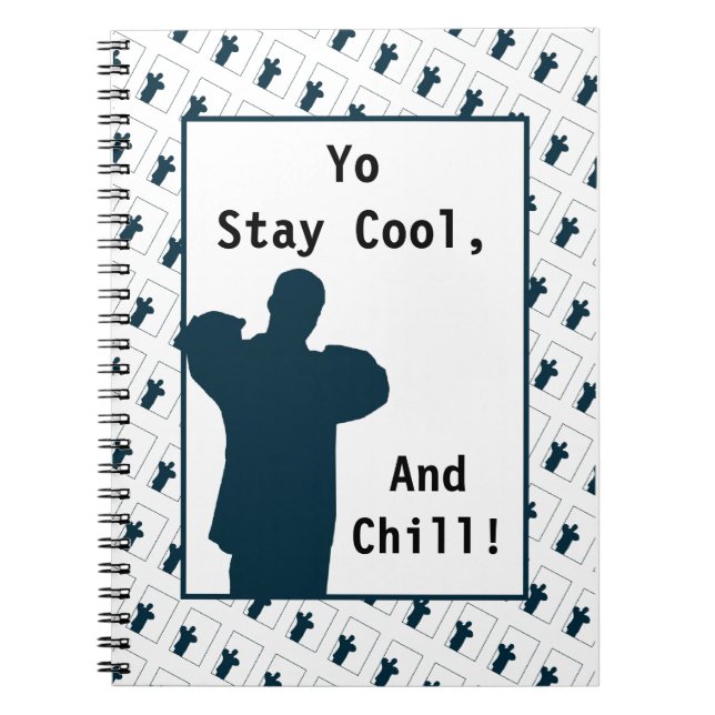 Yo'Boy Silhouette Bleibe Cool Notizblock (Vorderseite)