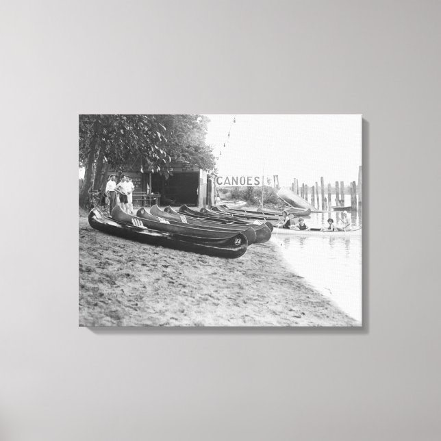 Yocum Canoe House, Arlington Beach Park Leinwanddruck (Vorderseite)