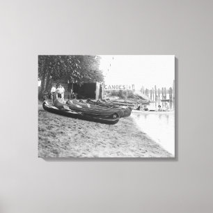 Yocum Canoe House, Arlington Beach Park Leinwanddruck