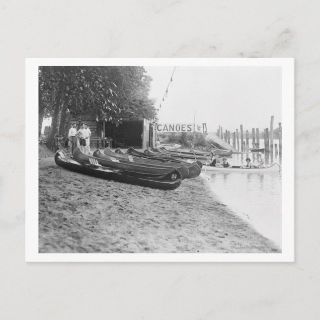 Yocum Canoe House, Arlington Beach Park Postkarte (Vorderseite)