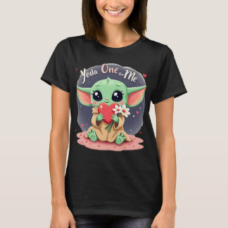 Yoda One for Me - Niedliche Baby Alien Valentine's T-Shirt