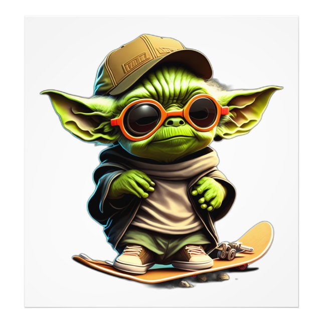 Yoda Skate Fotodruck (Vorne)