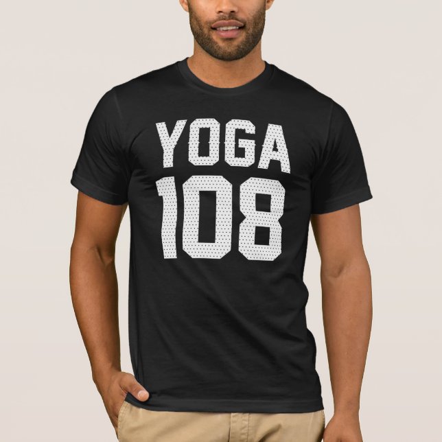 YOGA 108 - white print T-Shirt (Vorderseite)