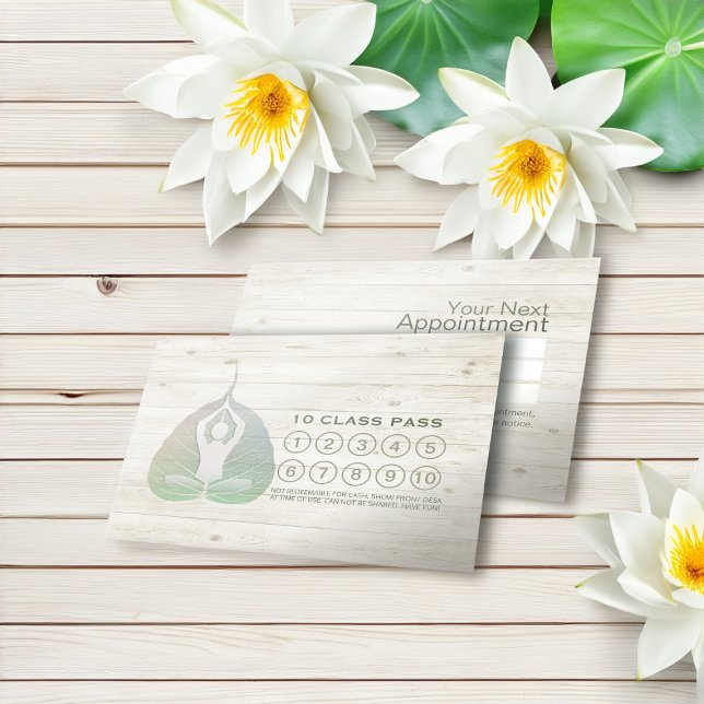 Yoga 10 Class Pass Loyalty Ernennung Bodhi Leaf Treuekarte (Von Creator hochgeladen)