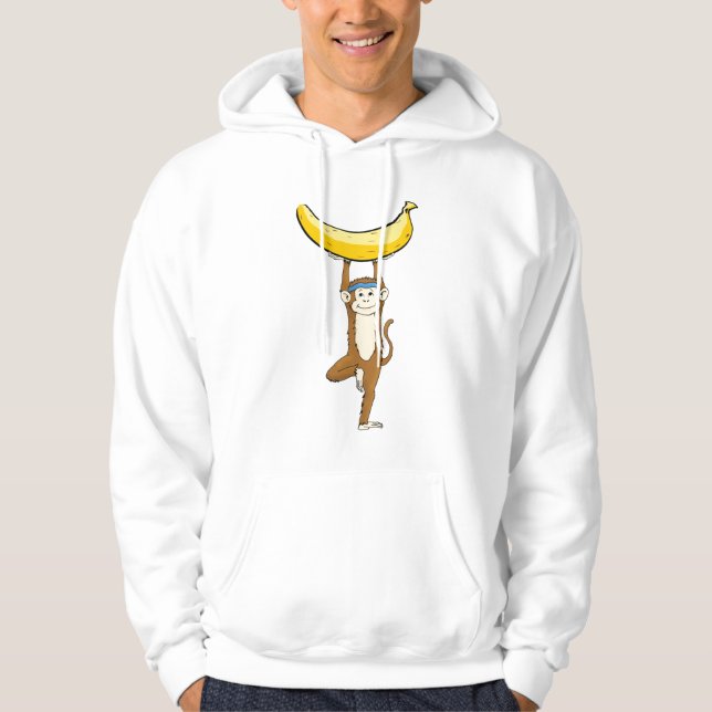 Yoga-Affe Hoodie (Vorderseite)