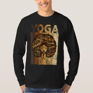 Yoga Afro Frau Black History Month BLM Melanin Ze T-Shirt