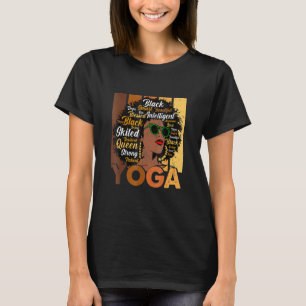 Yoga Afro Melanin Coole Schwarzgeschichte m T-Shirt