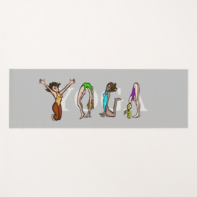Yoga Alphabet Women Mat Yogamatte (Vorderseite (Horizontal))