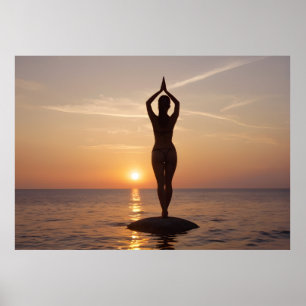 Yoga am Strand Poster