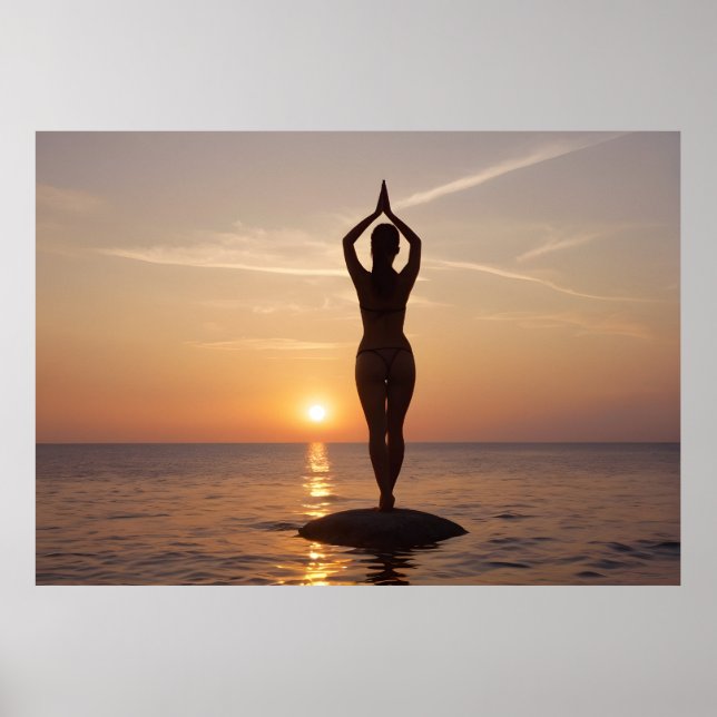 Yoga am Strand Poster (Vorne)