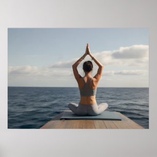 Yoga am Strand Poster