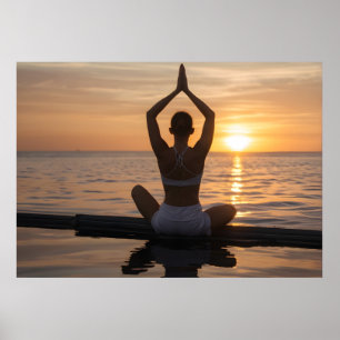 Yoga am Strand Poster