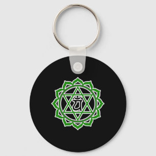 Yoga Anahata Herz Grünes Chakra  Schlüsselanhänger