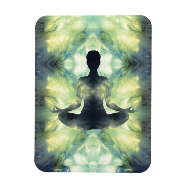 Yoga Asana in Translucent Agate Magnet (Vertikal)