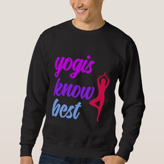 Yoga Asana Vrikshasana Pose Sweatshirt (Vorderseite)
