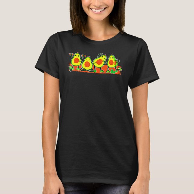 Yoga Avocado Vegetarische Pflanze basierend auf Er T-Shirt (Vorderseite)