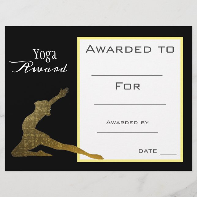 Yoga-Award (Vorderseite)