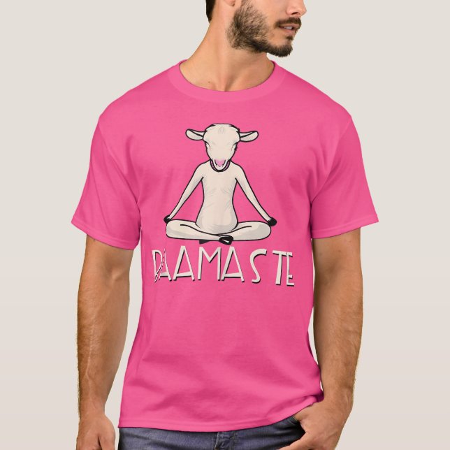 Yoga Baamaste Funny Goat Yoga In Lotus Pose Yoga T-Shirt (Vorderseite)