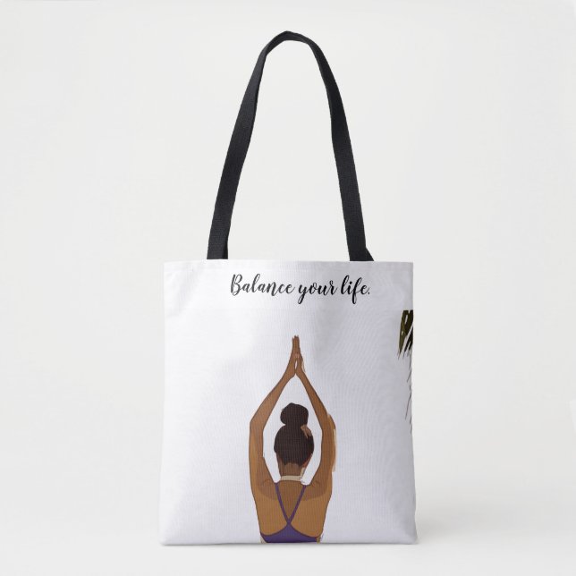 Yoga Balance Ihre Lebensfrau, die Yoga Tote Tasche (Vorderseite)