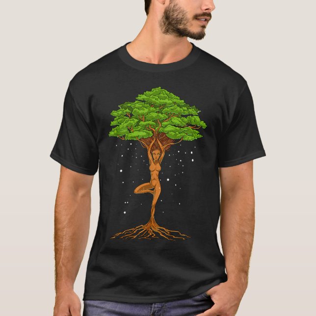 Yoga Baum des Lebens T-Shirt (Vorderseite)
