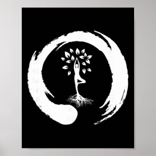Yoga Baum des Lebens Yin Yang Meditation Poster