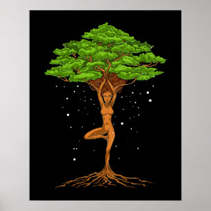 Yoga-Baum von Frauen Poster