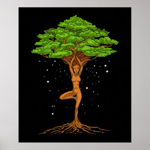 Yoga-Baum von Frauen Poster