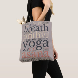 Yoga-Begriffe Wörter Versatile Schultertasche 