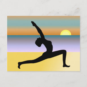 Yoga bei der Beach Post Card Postkarte