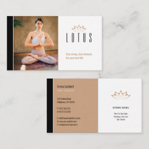 Yoga Beruflicher Lehrer Visitenkarte