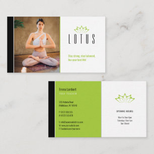 Yoga Beruflicher Lehrer Visitenkarte
