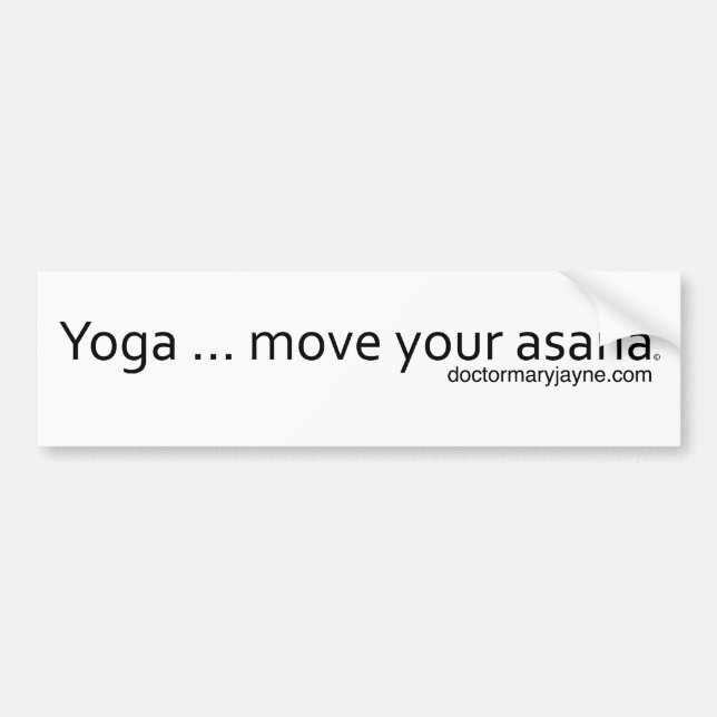 Yoga. Bewegen Sie Ihr Asana Autoaufkleber (Vorne)