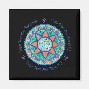 Yoga Bienen Om Mandala Magnet