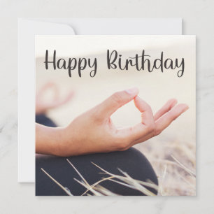 Yoga Birthday Card für Mediationsliebhaber
